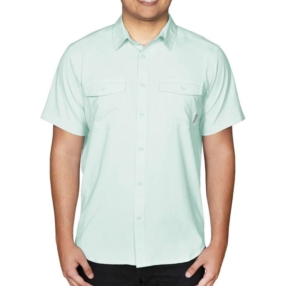 Columbia Men's Short Sleeve Woven Shirt Features: Omni-Shade™ UPF 4…
